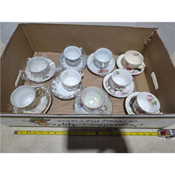 Chinaware- tea cups and saucers- 3 sets are royal albert