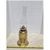 Image 1 : Brass coal oil lamp with chimney