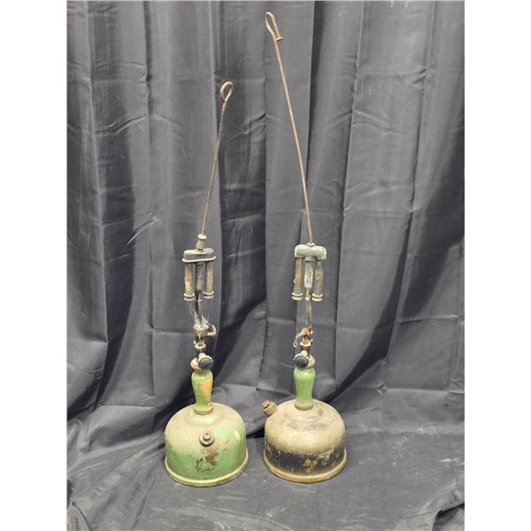 2 oil lamps- no shades