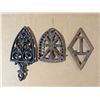 Image 1 : (3) Vintage Trivets w/ Markings (1) Cast Iron