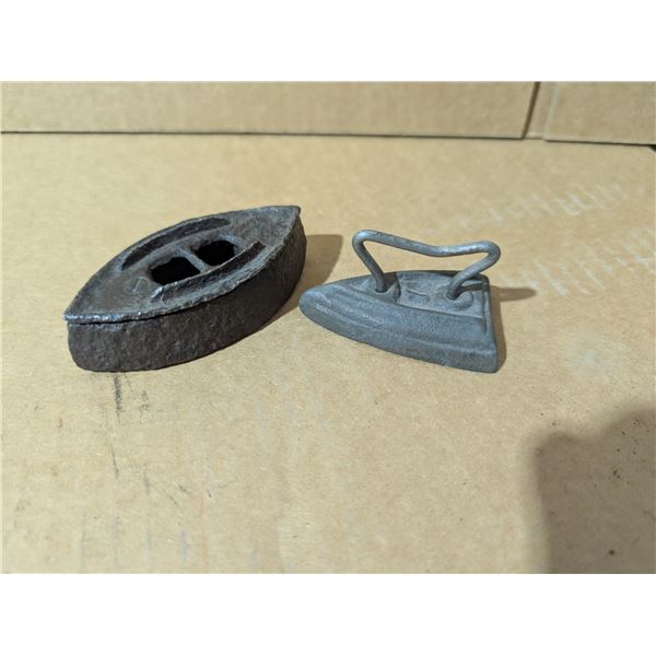 (2) Vintage Miniature Sad Irons