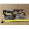 Image 4 : (2) Vintage Sad Irons (1) General Electrics (1) Handle Loose