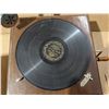 Image 6 : Vintage REPRODUCTION Gramophone w/ Record, Sound Horn, extra Parts, and Original Paper. (WORKS)