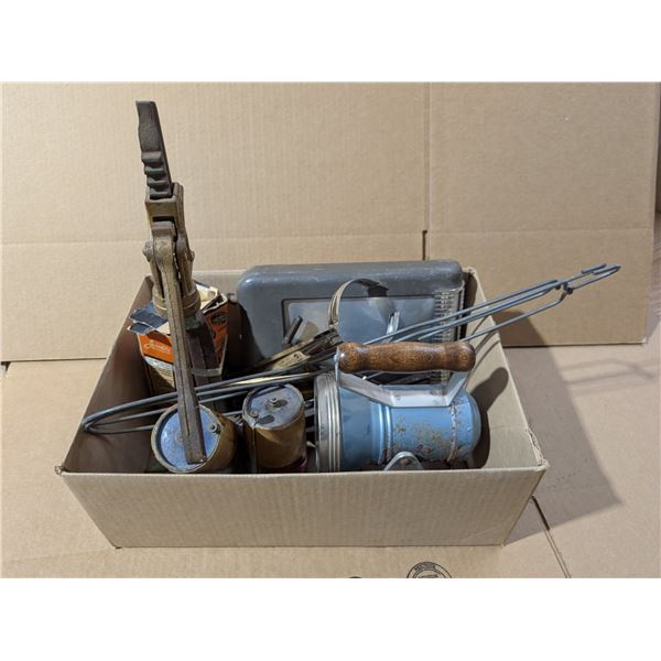 Box full of Misc. Vintage Items As Shown