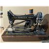 Image 2 : Vintage Singer Sewing Machine w/ Wood Base and Lid (Information, Sr. Number, and etc. Shown in Image