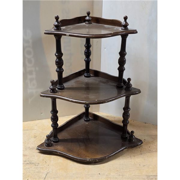 3 tier corner shelf- 12" by 24"H