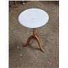 Image 1 : Marble top stool- 15" by 24"H- unverified
