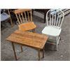 Image 1 : Small table 28" by 15" by 24"H and 2 chairs 32"H