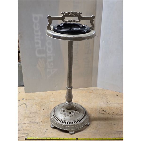Ashtray stand with glass ashtray- 28"H