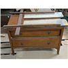 Image 1 : Wood dresser with mirror- not attached- no screws- 36" by 18" by 27'H