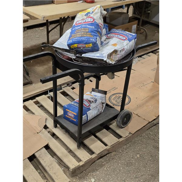 Charcoal grill- no top - with bags of charcoal