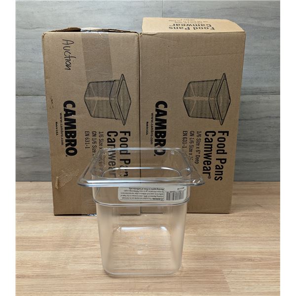 Cambro 1/6 Size 6" Deep Food Pans - Lot of 12 (2 Cases) | FtC