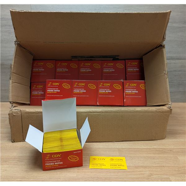 CDN Thermometer Probe Wipes - Lot of 25 Packs | FtF
