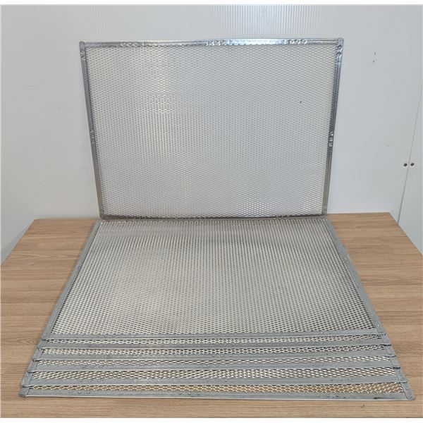18" x 24" Rectangular Pizza Screens, Omcan 13463 - Lot of 7 | CC3