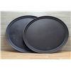 Image 1 : 26" x 22" Oval Non-Slip Service Trays, Omcan 80107 - Lot of 2 | L6CR5