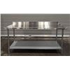 Image 1 : 72" x 30" Stainless Steel Work Table with 4" Backsplash, Omcan 22090 | LBD1-1