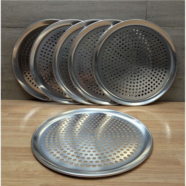 10" Perforated Pizza Pans, Omcan 44550 - Lot of 6
