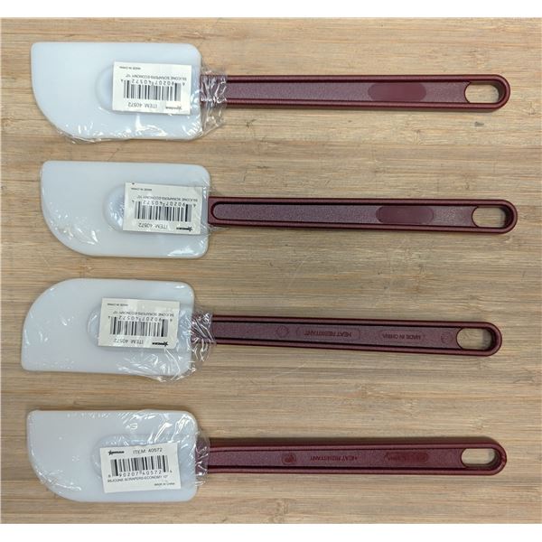 10" Silicone Head Spatulas, Omcan 40572 - Lot of 4 | L6CR1