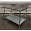 Image 2 : 48" x 30" Stainless Steel Work Table with 4" Backsplash, Omcan 22088 | R5-4