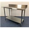 Image 3 : 48" x 24" Stainless Steel Work Table with 4" Backsplash, Omcan 22081 | MR4-5
