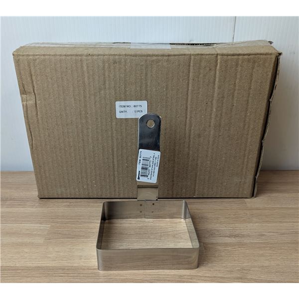 4" Square Egg Rings, Omcan 80775 - Lot of 12 | AR