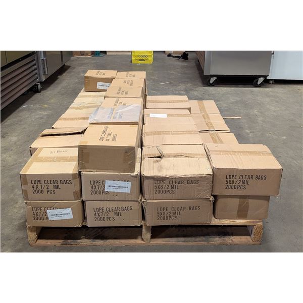 5" x 8" & 4" x 7" Clear Bags - Lot of 45 Boxes | R6-1