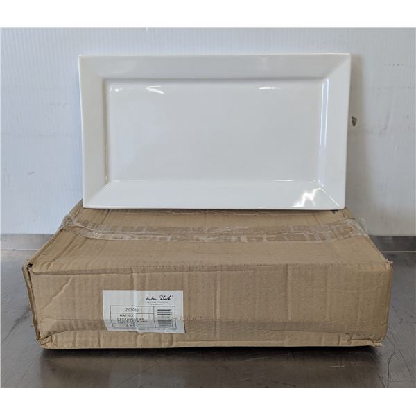 Anton Black 15" x 8-1/4" Matrix Rectangular Plates - Lot of 7 | FtC