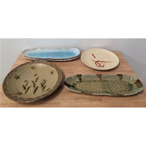 Assorted Large Porcelain Serving Plates - Lot of 6pcs | MK5/FtC