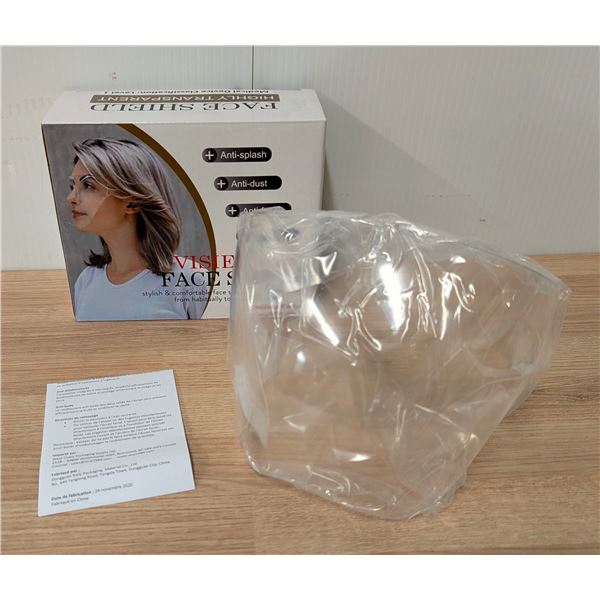 Visiera 20 Highly Transparent Face Shields - Lot of 180 (9 Cases) | Pallet