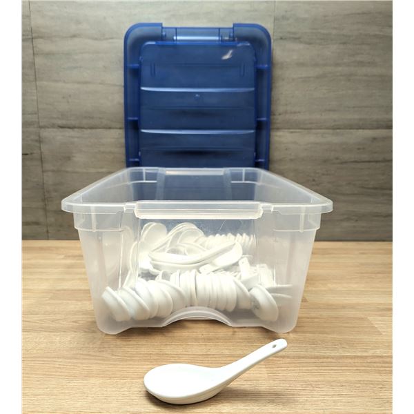 Porcelain Soup Spoons - Lot of Approx 40 | FtC