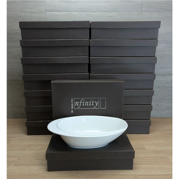 Nfinity 10" x 7" White Bowls - Lot of 16 | C8/PALLET