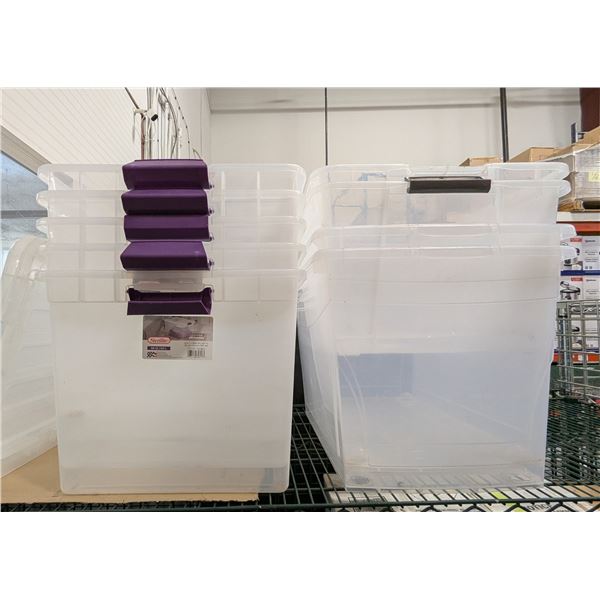 66qt Clear Containers - lot of 9 | EC6