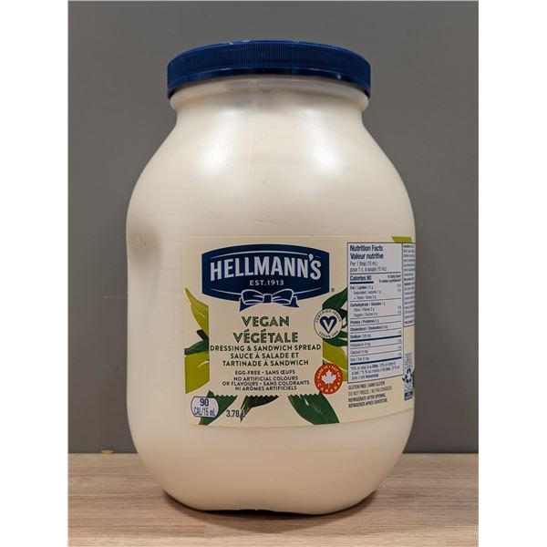 Hellmann's Vegan Dressing & Sandwich Spread, 3.78L - Lot of 2 | ML2-1