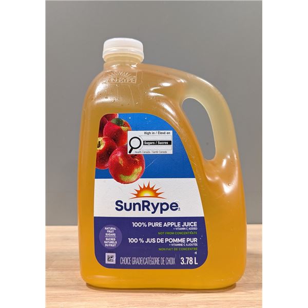 SunRype  100% Pure Apple Juice, 3.78L - Lot of 3 | ML2-1