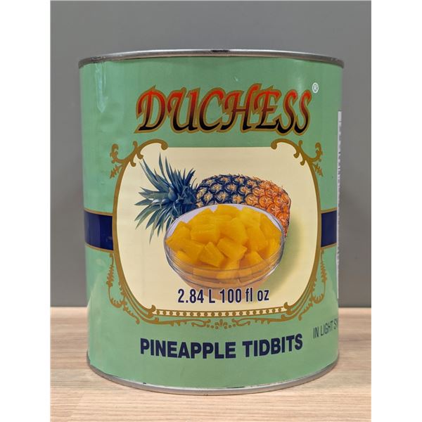Duchess Pineapple Tidbits in Light Syrup, 2.84L - Lot of 3 | CanRack16