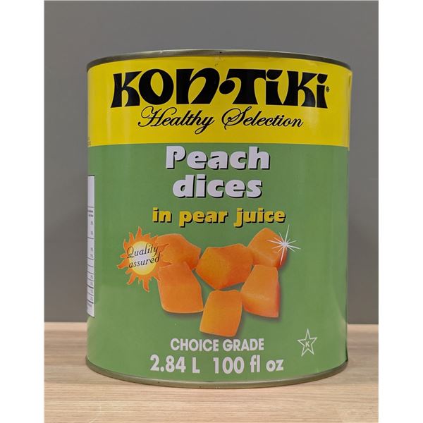 Kon Tiki Peach Dices in Pear Juice,2.84L - Lot of 5 | CanRack8