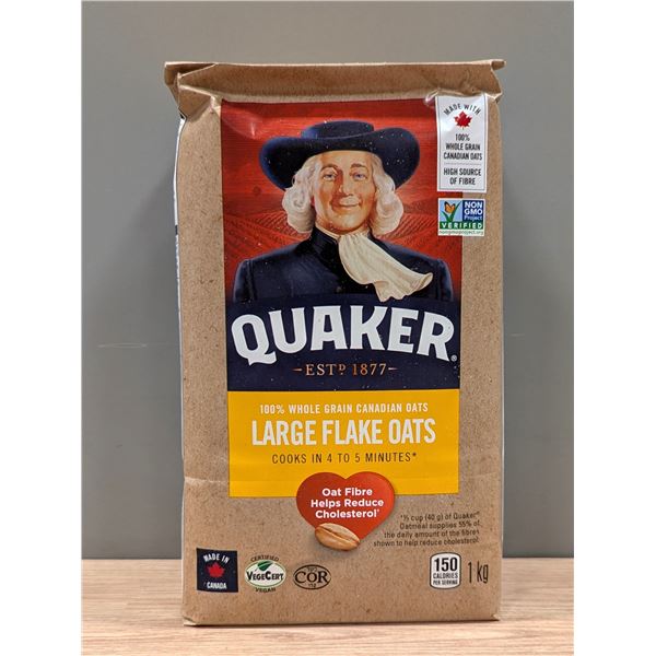 Quaker Large Flake Oats, 1Kg - Lot of 11 | Cooler1
