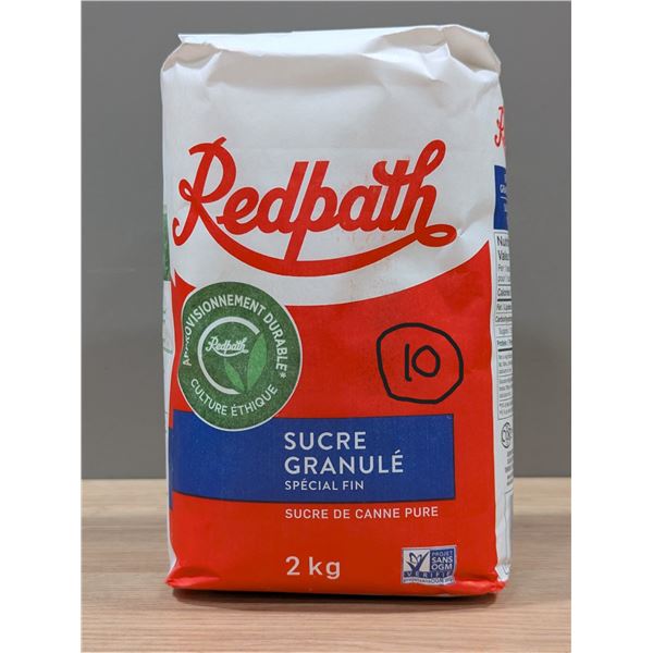 Redpath Granulated Sugar 2Kg  - Lot of 10 | Cooler4