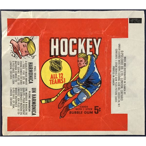 1968-69 O-PEE-CHEE HOCKEY WRAPPER