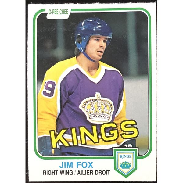 1981-82 O-PEE-CHEE JIM FOX ROOKIE CARD