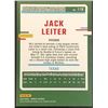 Image 2 : 2023 DONRUSS YELLOW PARALLEL JACK LEITER ROOKIE CARD
