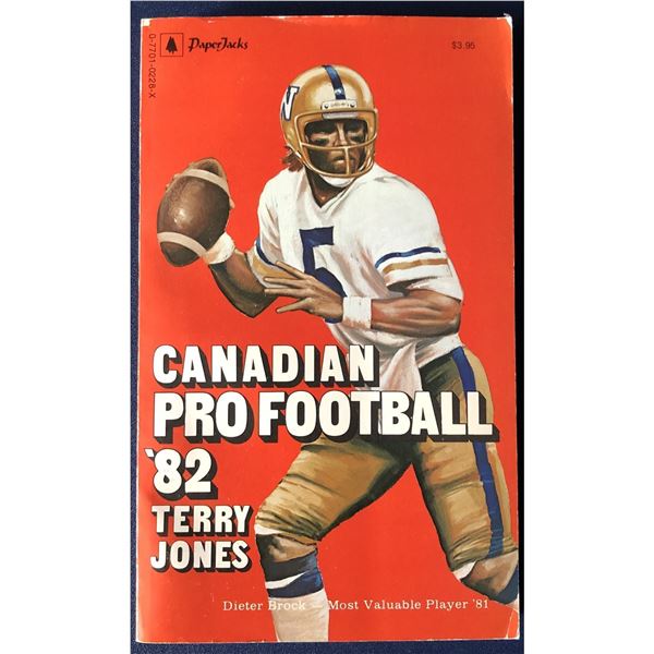 1982 CFL YEARBOOK - DIETER BROCK COVER (HOF)