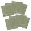 Image 1 : NEW SERENE HOME 8PK WASH CLOTHS GREEN