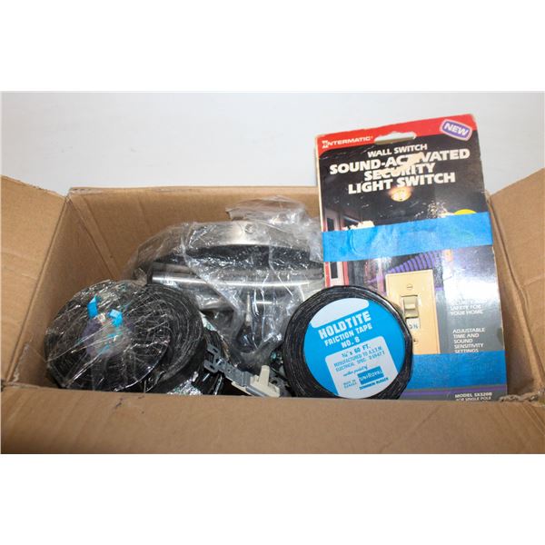 BOX OF ELECTRICAL ITEMS