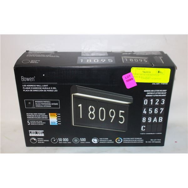 LIKE NEW ARTIKA BOWEN LED ADDRESS WALL LIGHT