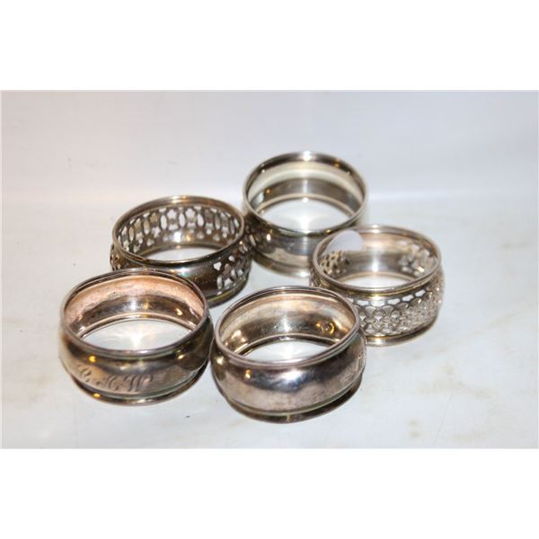 5 ANTIQUE MARKED STERLING SILVER
