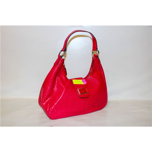 GUESS Y2K RED PVC HOBO BAG