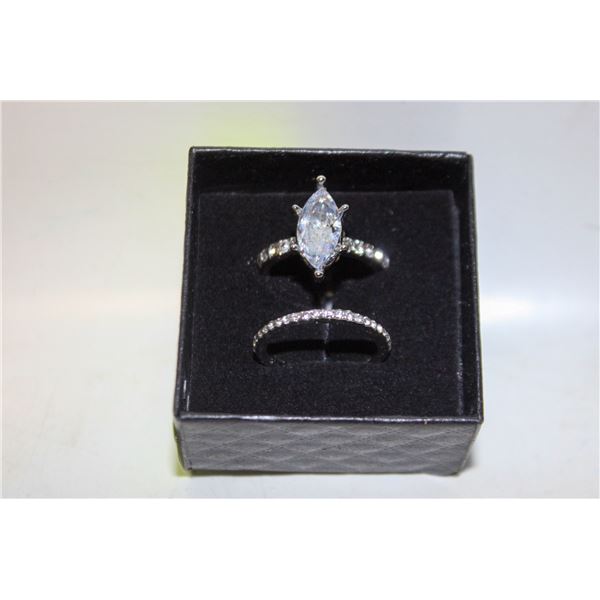 NEW 2PCS/SET RING SET SZ8