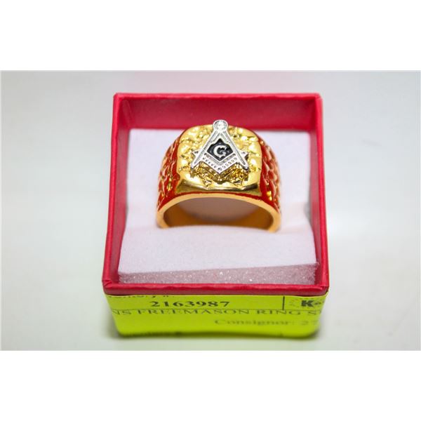 NEW MENS FREEMASON RING SIZE10