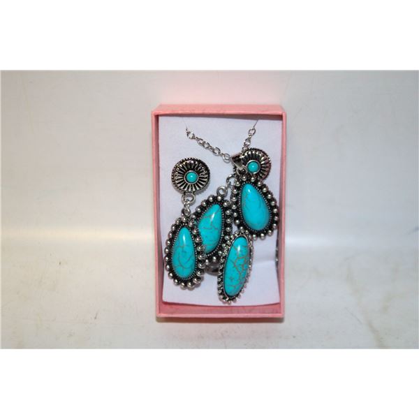 NEW NECKLACE AND RING WITH EARRINGS